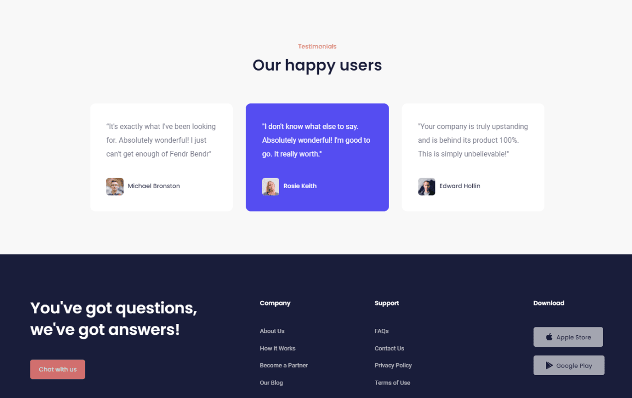 fendr bendr: users feedback