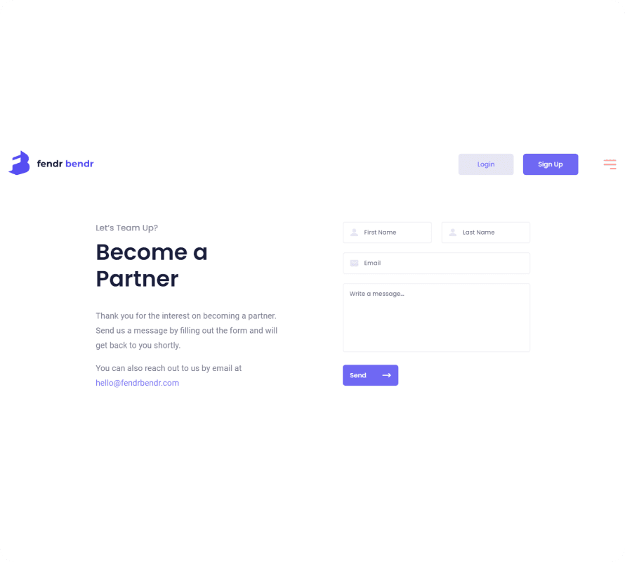 fendr bendr: become a partner